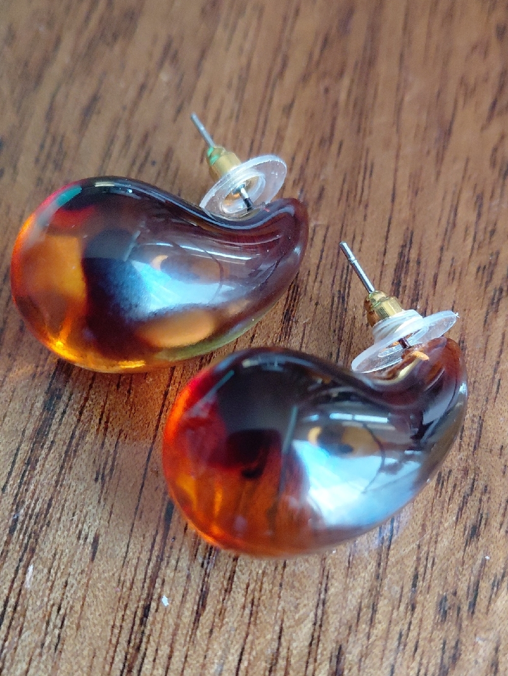 Michael Nash Tourtouse Resin Drop Earrings, Designer Quality, Lightweight